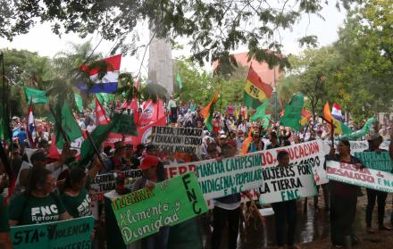 Campesinos marchan en Paraguay e insisten en la demanda histórica de la reforma agraria