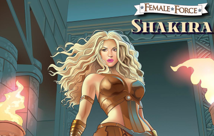 Fotografía cedida por TidalWave Productions donde se muestra la portada del cómic dedicado a la cantante colombiana Shakira por la serie 'Female Force'