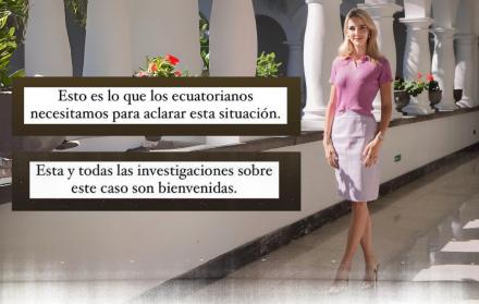 La esposa del presidente de Ecuador se pronuncia sobre su proyecto inmobiliario en Olón.