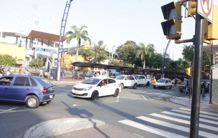 Semáforos apagados en el centro de Guayaquil