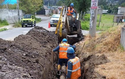 El corte se realizó por trabajos en una tubería de la Planta de tratamiento de agua, al suroriente de Quito.