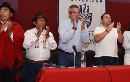La alianza entre Pachakutik y el correísmo, que se buscó en las reuniones de las izquierdas, no cuajó.