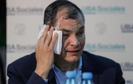 El presidente Rafael Correa reacciona al veto del Gobierno de los Estados Unidos