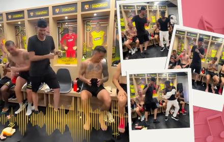 Javier Burrai y su baile de salsa choke en el camerino junto a Adonis Preciado.Captura de vídeo