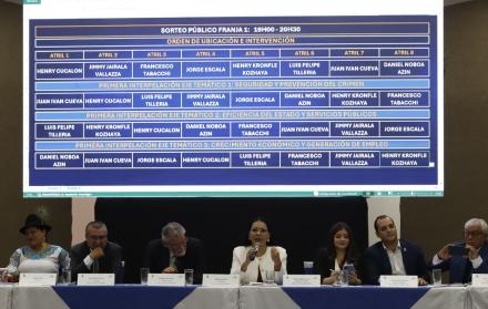 El CNE realizó el sorteo público del orden de intervención de los candidatos en el debate presidencial.