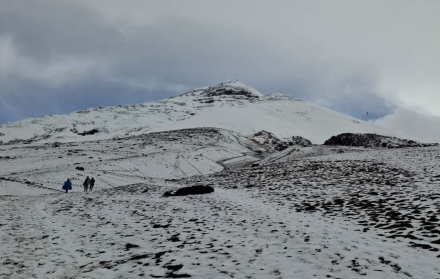 Ocho personas quedaron atrapadas en una avalancha registrada en el volcán Cotopaxi.