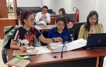 La audiencia del caso Eclipse se desarrolló el domingo en el Complejo Judicial Norte de Quito.