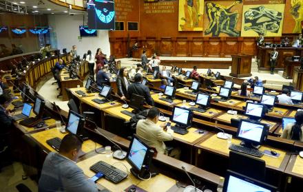 El bloque correísta en la actual Asamblea.