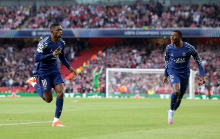 Arsenal vs. PSG, Willian Pacho, Champions League, Ousmane Dembelé, gol