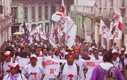 Trabajadores, que integran la CEOSL
