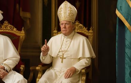 Donald Trump vestido de papa