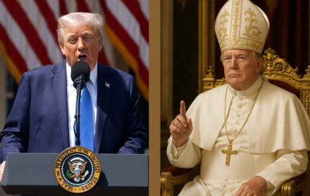 Donald Trump y su polémica imagen generada por IA vestido de papa