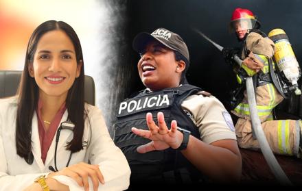Día de la Madre especial bombera Ximena Astudillo policía Carolay Bolaños médica Mayling Chusán EXPRESO