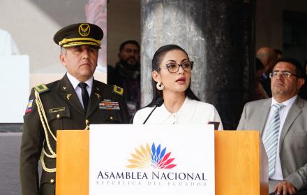 Viviana Veloz durante su discurso final como presidenta de la Asamblea Nacional, este 7 de mayo de 2025.