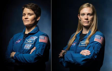 Dos mujeres astronautas