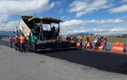 Trabajos en la pista