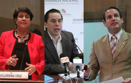 Guillermina Cruz, Tomás Zevallos y Wladimir Vargas, exasambleístas que dejaron sus bancadas.