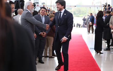 El ministro José De La Gasac estuvo el 15 de mayo de 2025 en la entrega de credenciales al presidente reelecto Daniel Noboa.