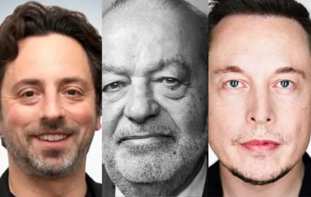 Sergey Brin, Carlos Slim y Elon Musk