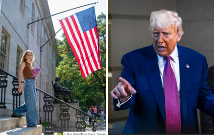 Isabel de Bélgica y Donald Trump