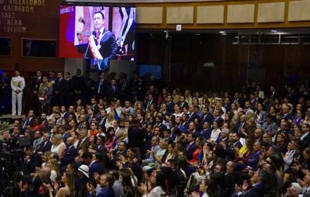 Daniel Noboa fue posesionado ante el Pleno de la Asamblea Nacional tras su periodo de transición.