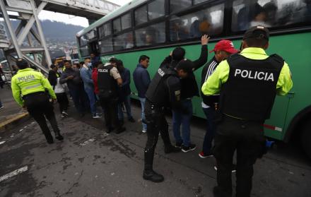 operativo de control en Tumbaco