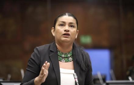 La asambleísta del correísmo Victoria Desintonio fue sancionada por el Tribunal Contencioso Electoral.
