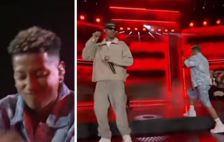 Jombriel durante los Premios Heat 2025.