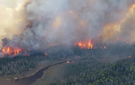 incendios forestales, Manitoba, Canada