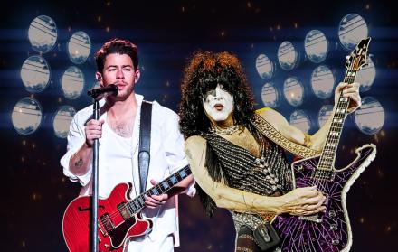Nick Jonas y Paul Stanley.