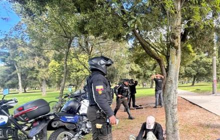 Operativo en el parque La Carolina