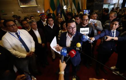 El bloque correísta en la Asamblea.