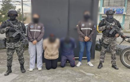 detenidos por extorsión en Quito
