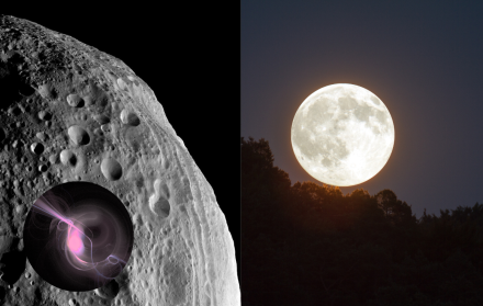 Asteroide aproximándose a la Luna