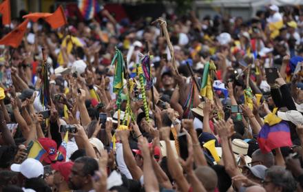 Protesta en Colombia por consulta popular.
