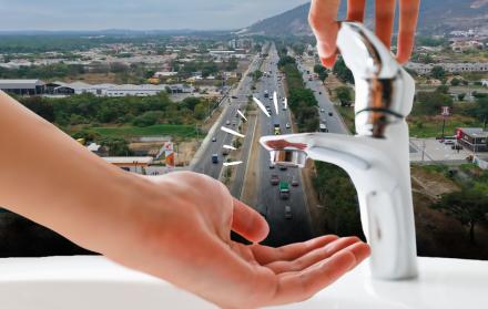 Vía a la costa sin agua