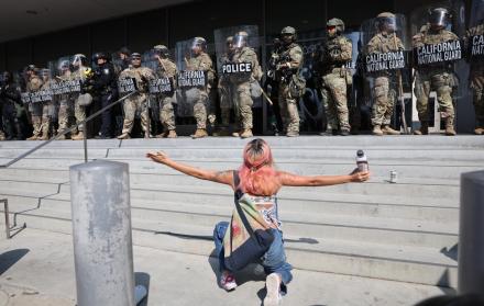 Miembros de la Guardia Nacional de California