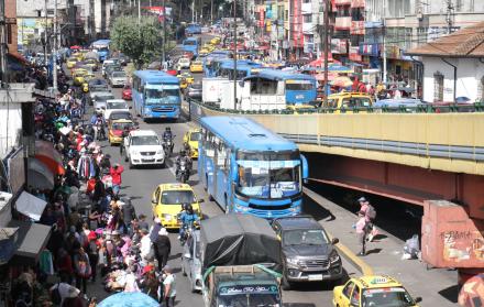 caos vehicular en el sur de Quito