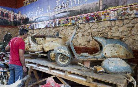 colección de vespas de Álvaro Barcia