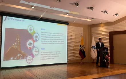 El informe económico de Petroecuador, estuvo a cargo de su gerente General, Leonardo Bruns.