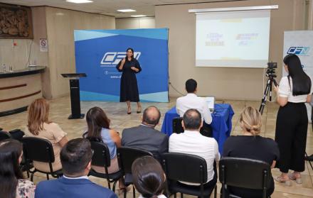 María Isabel Moncayo, gerente general de la Corporación Financiera Nacional (CFN), en rendición de cuentas.