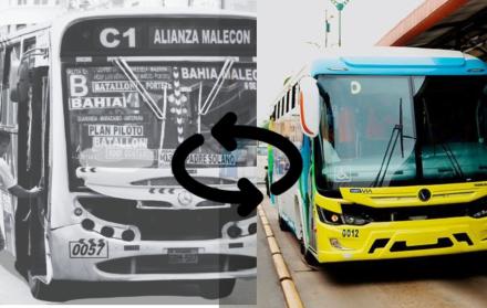Cambio y salida de buses