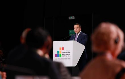 Daniel Noboa participó en la IV Conferencia Internacional sobre Financiación para el Desarrollo
