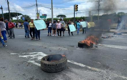 Protesta en Chongón
