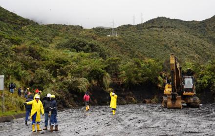 deslizamiento de tierra en Pifo-Papallacta