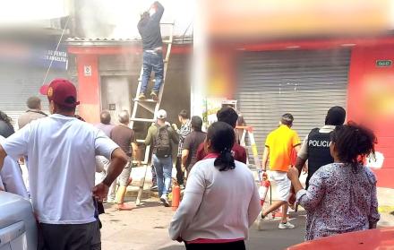 INCENDIO EN ASADERO DE TUMBACO