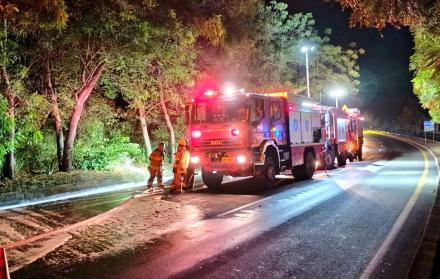 Accidente de tanquero en la vía a la costa