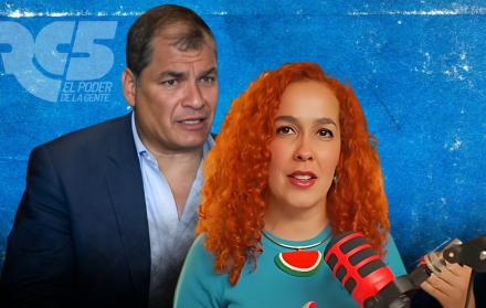 RAFAEL CORREA Y ALONDRA SANTIAGO