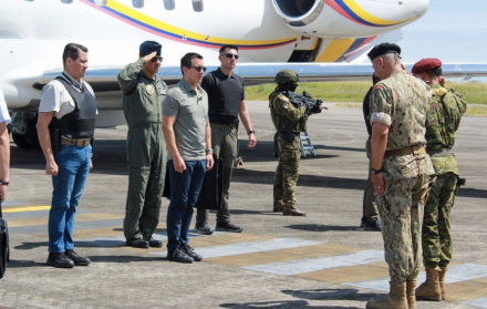 Daniel Noboa entrega de obras y refuerzo de seguridad