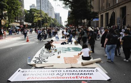 Manifestación contra el proyecto de ley de licencias ambientales